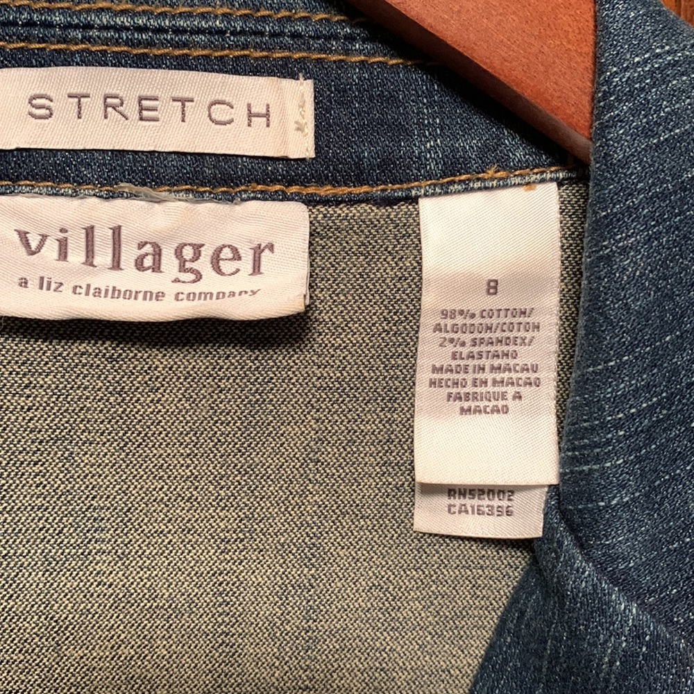 Villager By Liz Claiborne Denim Jacket Size 8 Womens - Picture 5 of 8
